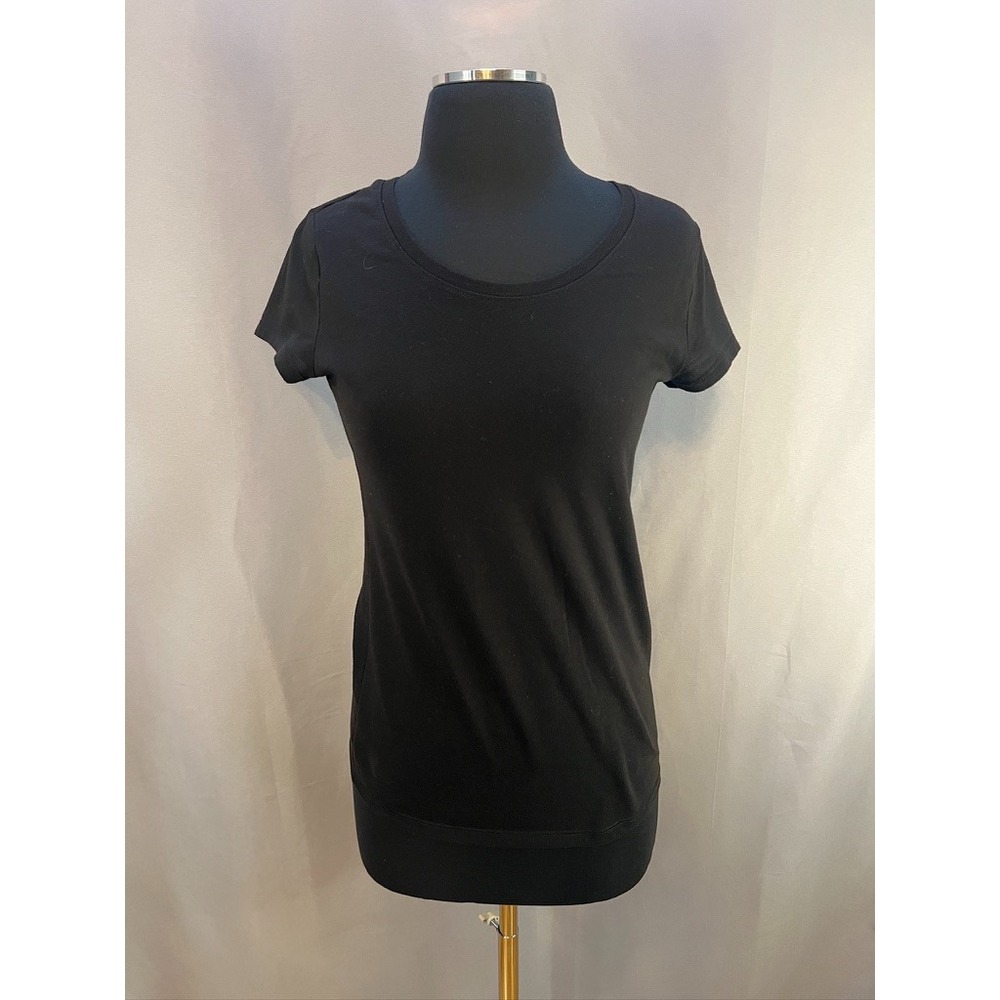 No Boundaries Women's M Black Scoop Neck Tee Y2K Basic Minimalist